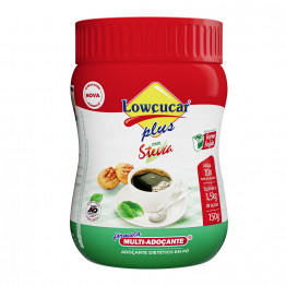 Adoçante Lowçucar Plus com Stevia em Pó Pote 150g