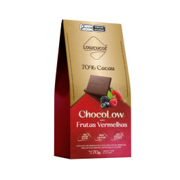 Chocolate com Frutas Vermelhas 70% Cacau - 70g