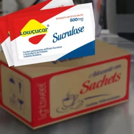 Adoçante Lowçucar Sucralose Caixa com 1000 sachês de 0,5g