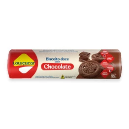 Biscoito Doce sabor Chocolate zero adição de açúcares Lowçucar 95g