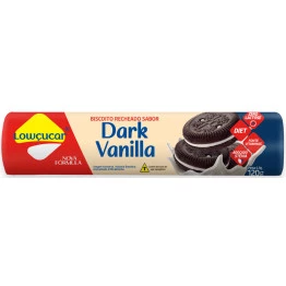 Biscoito Recheado Lowçucar Zero Açucares Sabor Dark Vanilla Baunilha 120g