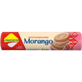 Biscoito Recheado Lowçucar Zero Açucares Sabor Morango 120g