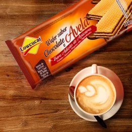 Wafer Lowçucar Zero Açucares Sabor Chocolate e Avelã 115g