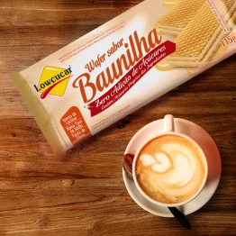 Wafer Lowçucar Zero Açucares Sabor Baunilha 115g