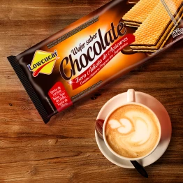 Wafer Lowçucar Zero Açucares Sabor Chocolate 115g
