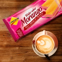 Wafer Lowçucar Zero Açucares Sabor Morango 115g
