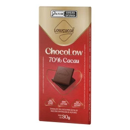 Display Chocolate 70% Cacau Zero Açucar e Zero Lactose 10x30g - Chocolow