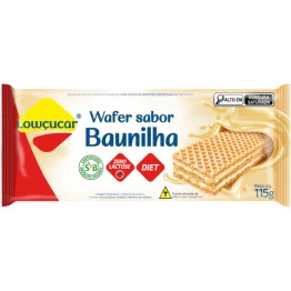 Wafer Lowçucar Zero Açucares Sabor Baunilha 115g