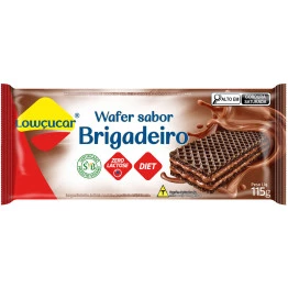 Wafer Lowçucar Zero Açucares Sabor Brigadeiro 115g