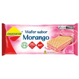 Wafer Lowçucar Zero Açucares Sabor Morango 115g